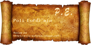 Poli Eufémia névjegykártya